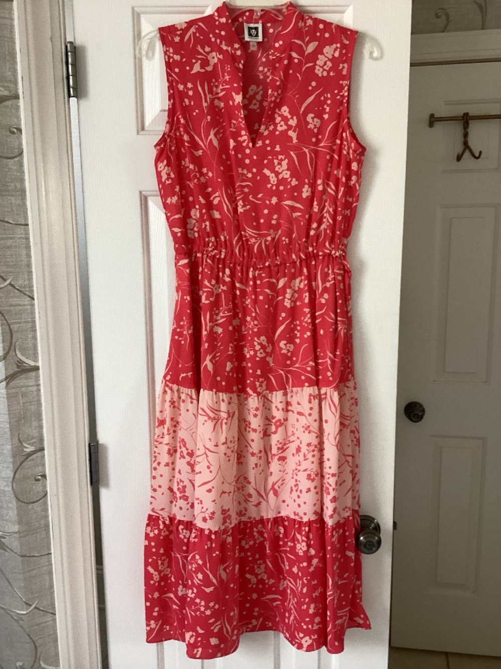 Anne Klein coral maxi dress size 6